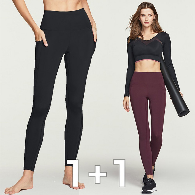 [1+1] 초특가세일 하나사면 하나무료! 요가 포켓 긴바지 레깅스 필라테스복