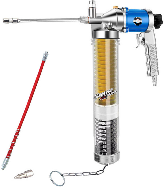 씨씨앤티 투명 연발 에어 구리스건 C-602A 구리스 카트리지 타입 펌프 주입기 그리스, 1개