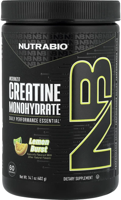 새해 건강을 선물하세요 NutraBio 미분화 크레아틴 일수화물 레몬 버스트 402g(14.1oz) 특별관리진행, NutraBio미분화크레아틴일수화물레몬버스트402g14, 402g - 쿠팡