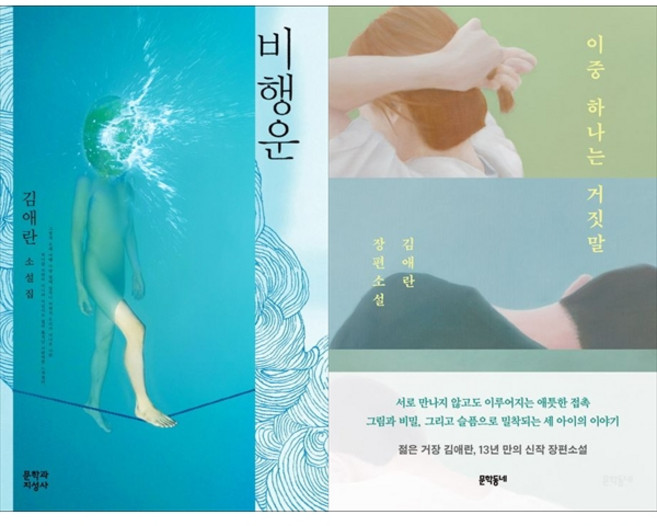 [책광장 모두 세트] 김애란 작가의 상실과 진실 탐색 세트: 비행운+이중 하나는 거짓말 (전2권)