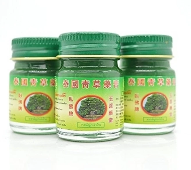 허브 연고 / PHOYOK 오리지널 타이 밤 그린 허브 연고 마사지 근육 관절 염좌 통증 완화 50g x 3개 - 쿠팡