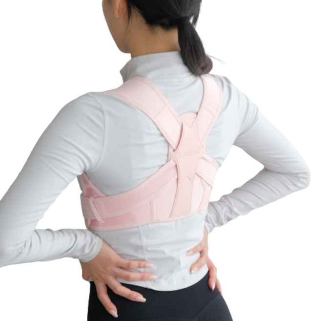 메디인랩 바른자세 밴드 벨트 자세교정밴드 1개, 핑크
