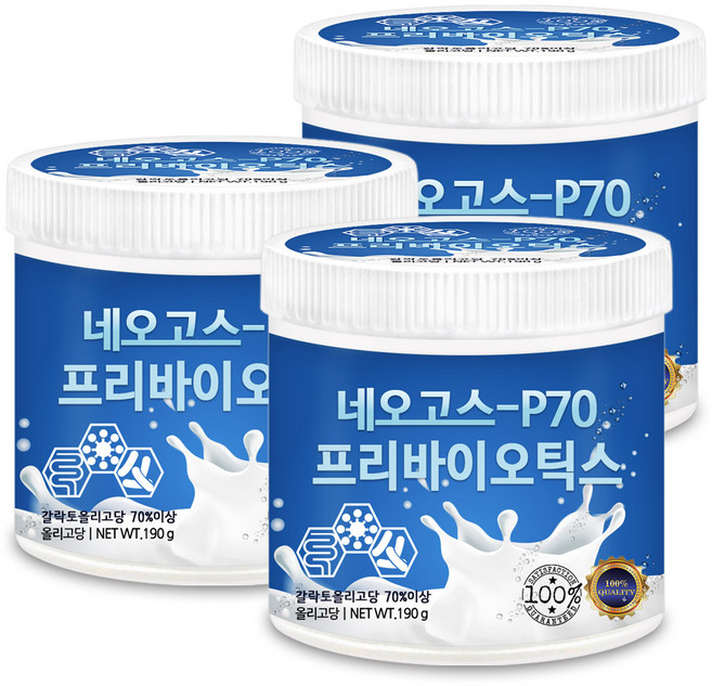 푸른들판 네오고스 갈락토올리고당 프리바이오틱스 분말 가루, 190g, 3개