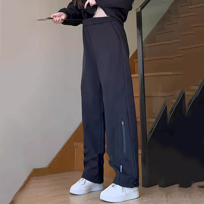 FANSYLI 봄가을 남여공용 아웃도어 등산바지 커플 바람막이 방수 트레이닝복 팬츠 남성 여성 아웃도어 카고바지 배기 캐주얼 팬츠 W2410O07