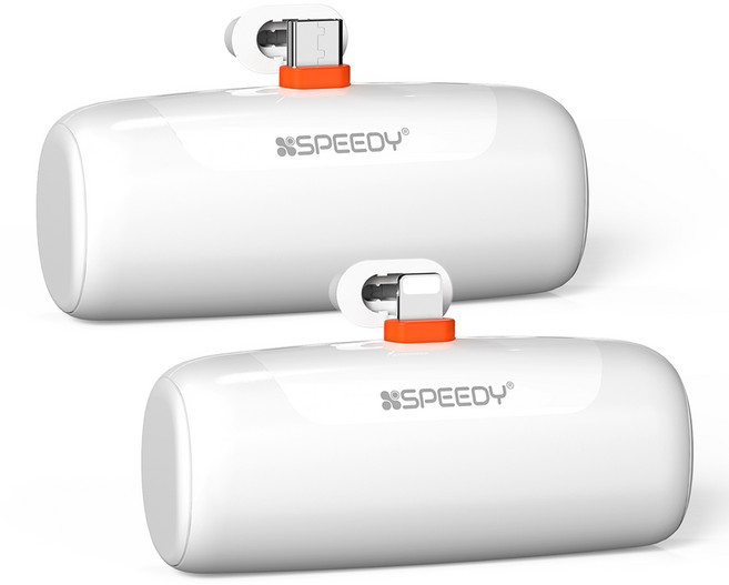 1+1 스피디 PD 20W 고속 CP 일체형 도킹형 무선 미니 보조배터리 5000mAh(삼성 C타입 아이폰 8핀), 삼성 C타입+아이폰 8핀