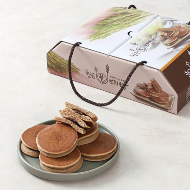 기타 [선물세트][황금보리] 찰보리빵 2가지 맛 30개입 (기본+흑미), 25g, 1박스