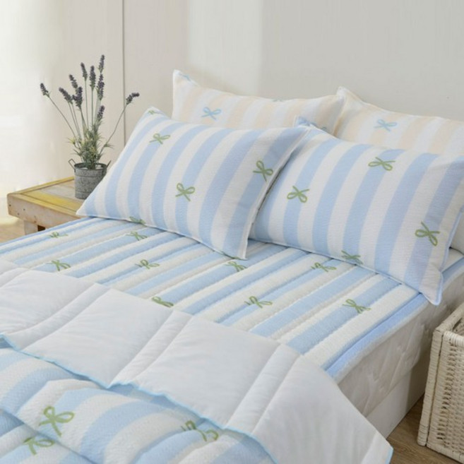 시원한 여름이불 리본 스노우리플 순면이불 쿨이불 SS/Q