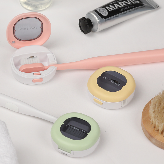 울트라웨이브 칫솔 면도기 살균기 가정용 휴대용 uvc led 자외선, 1. TS-ZERO 옐로우