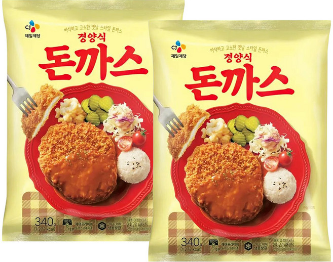 CJ 경양식돈까스, 340g, 2개