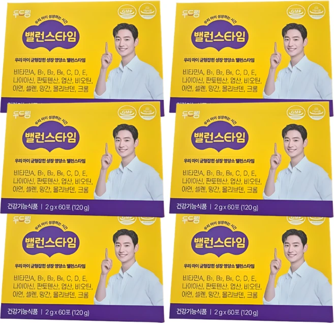 두드림 키즈 밸런스타임 종합비타민 120g, 60회분, 6개 - 쿠팡