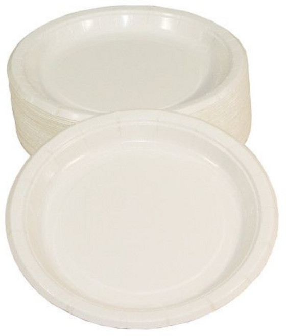 종이접시 지름 18cm 200개 180mm 일회용접시 고급코팅 캠핑용기, 1개