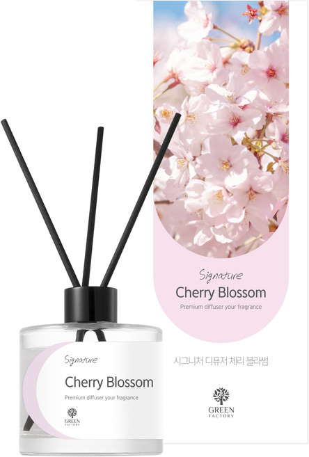 에네스티 디퓨저 200ml + 섬유 스틱 5p 세트, 체리블라썸, 3개