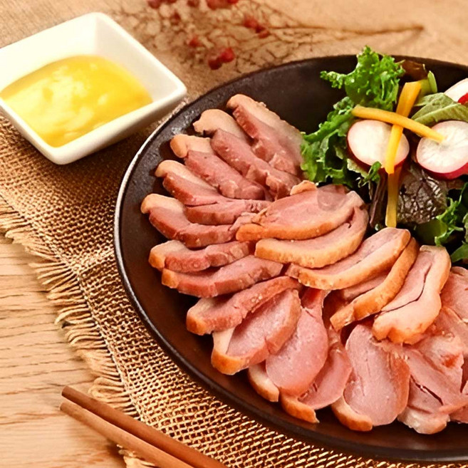 무항생제 훈제오리 슬라이스 국내산100% 당일도축 신선오리정육 원료로 생산, 400g 2개