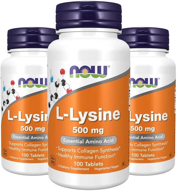 나우푸드 L-라이신 500mg 타블렛, 100정, 3개, 100정 - 쿠팡
