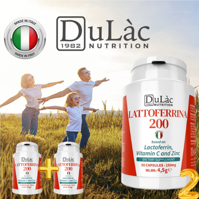 이태리 장용성 락토페린 면역력 강화 초유 유산균 30캡슐 2병, 이태리 초유 락토페린 2병, 30정