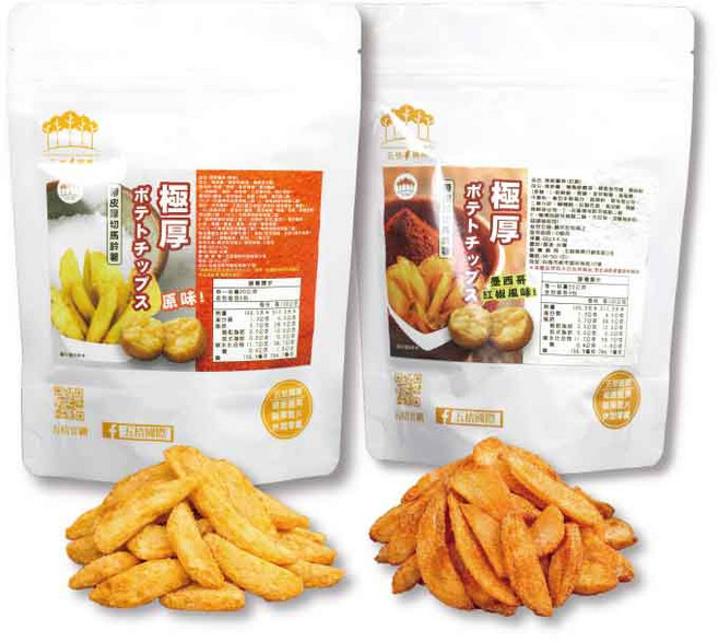 極厚帶皮馬鈴薯 snack, 60g, 8個