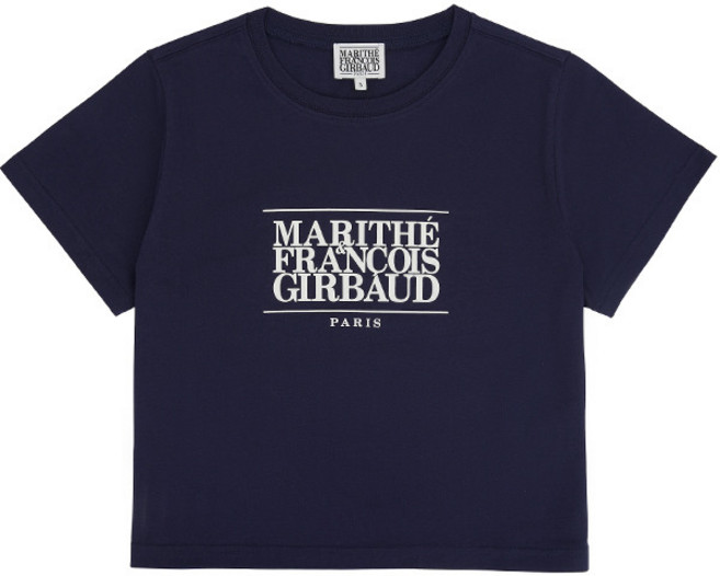 [국내매장판] 마리떼프랑소와저버 마리떼 W 클래식 로고 크롭 티 네이비 1MG24CTS105NVY 남녀공용 데일리