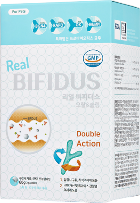 리얼 비피더스 오랄&슬림 2gx30포 / 구강&비만 관리, 30회분, 구강/치석관리, 1개