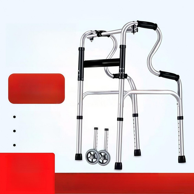 어르신 보행보조기구 걷기재활 안전장비 조절 6단 단일 스테인레스스틸 핸드레일 접이식, 1개