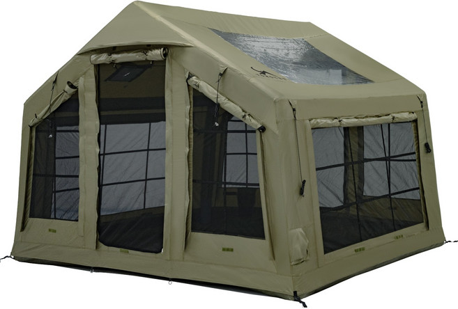 TOMOUNT 투마운트 에어텐트 8.0 코튼 원터치 감성 캠핑 가족용 거실형 면텐트, 옥스퍼드 텐트 8.0 카키색