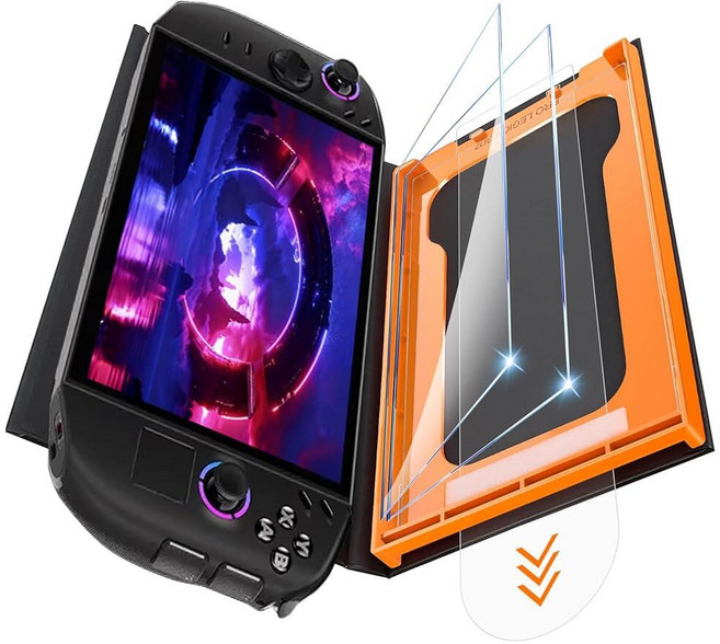 OMOTON 레노버 Legion Go Gen 2용 액정보호필름 2팩 휴대용 8.8인치 2025용 [쉬운 설치 먼지 방지 도구] 풀 커버리지 투명 울트라 HD 긁힘 방지