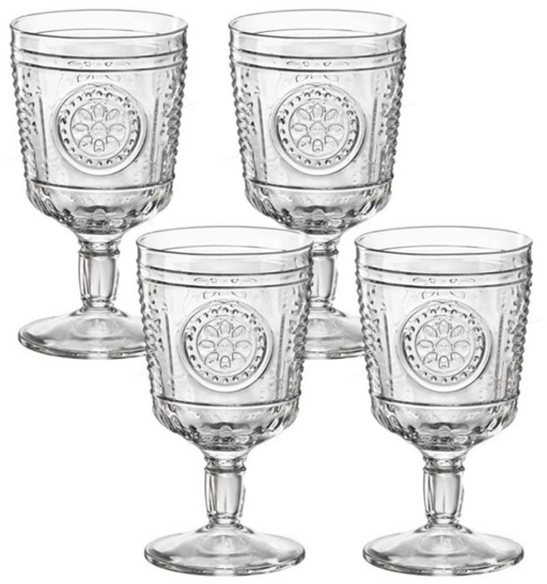 보르미올리 로맨틱 고블렛 320ml, 화이트, 4개