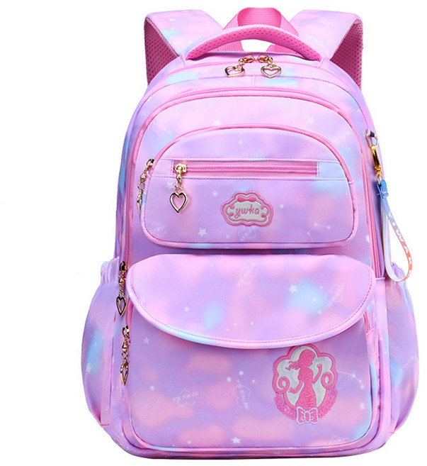 兒童漸變色書包 小學生背包 紫