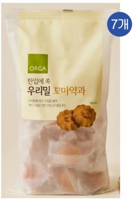 풀무원 ORGA 한입에 쏙 우리밀 꼬마약과, 400g, 7개