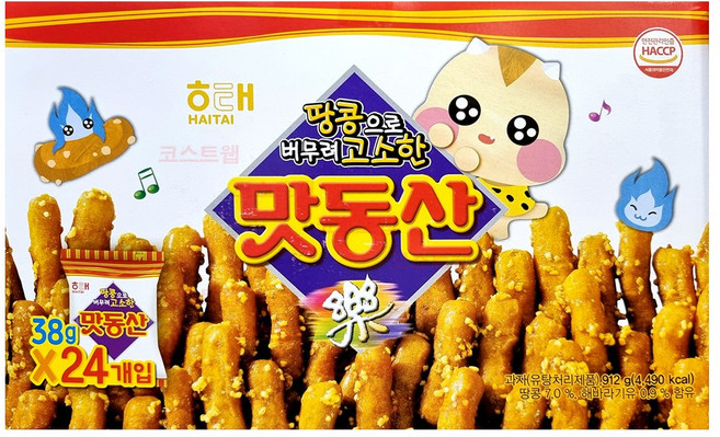 해태제과 맛동산 과자, 38g, 24개
