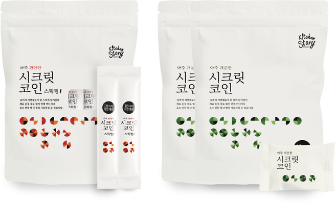 키친스토리 빅마마 이혜정의 시크릿코인 아주 편안한맛 스틱형 1팩+개운한맛 코인형 2팩, 80g, 3개