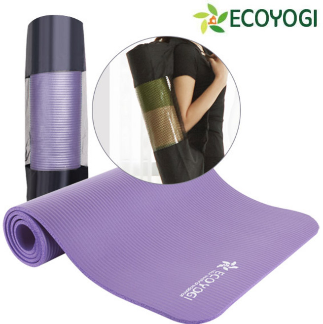 NBR 요가매트 + 요가매트 가방, 라이트퍼플 + nbr 8~16mm 전용가방, 1개