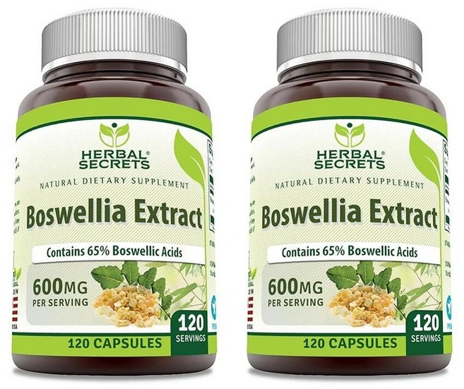 Herbal Secrets 보스웰리아 세라타 추출물 (65% 보스웰릭산) 600mg 캡슐 보충제 | GMO 프리 | 글루텐 프리 (120 | 2팩), 120 | 2팩, 120정, 2개 - 쿠팡