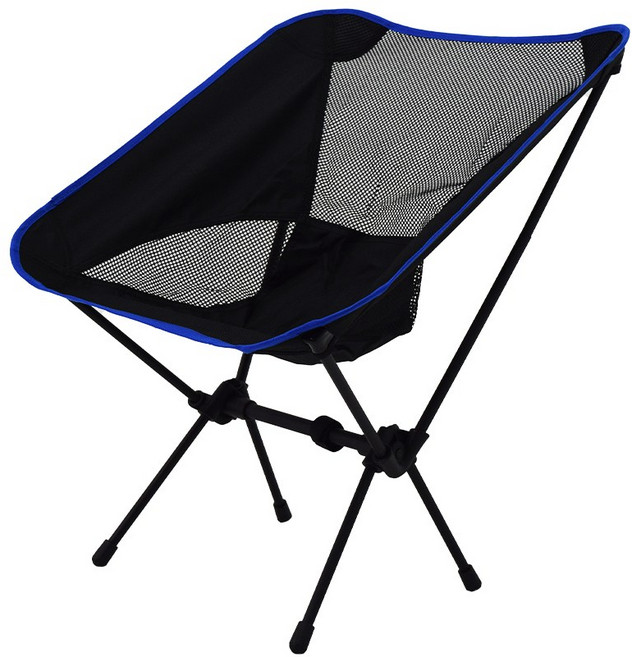 제이나 접이식 경량 캠핑의자 휴대용 낚시의자, 1개, 스틸 블루
