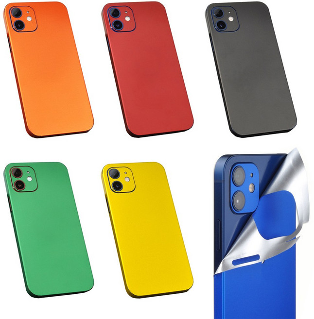 지문방지 컬러 스킨 하우징 필름 후면 측면 보호 카메라 스티커 아이폰13프로맥스 풀커버, 1개