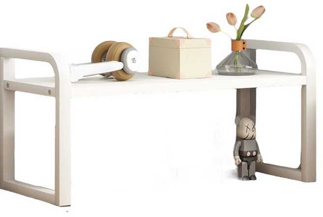 레디박스 책상 주방 욕실 정리 다용도 소형 수납 스탠드 선반 1단, 화이트, 1개