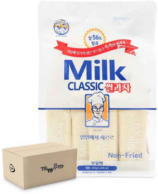 밀크 클래식 쌀과자 우유맛, 240g, 16개