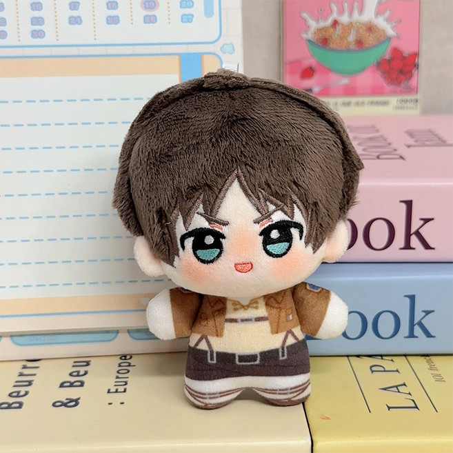 진격의 거인 리바이아커만 미니 봉제인형 키링 전신인형 굿즈, 1개, 에런예거, 12cm