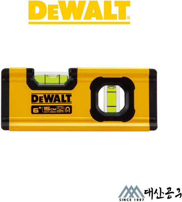 디월트 미니 자석수평 6인치 DWHT42802 수평대 수평기, 1개