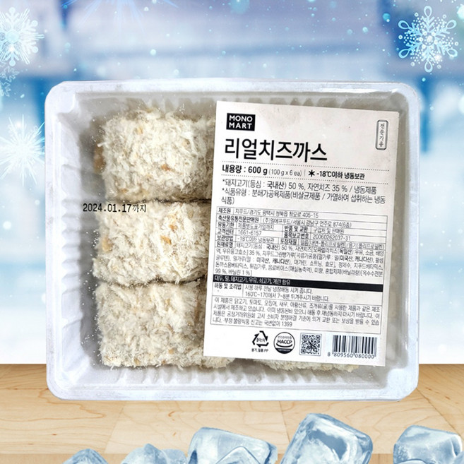 냉동 모노마트 리얼치즈까스 600g, 1개