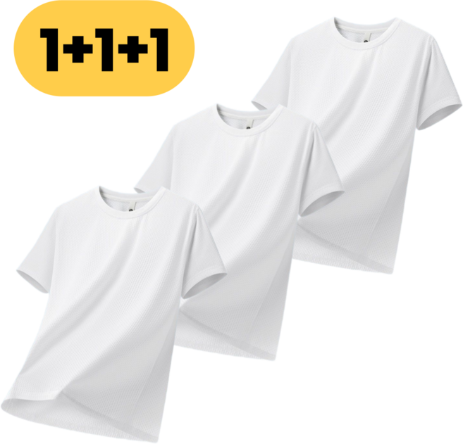 3장세트 디어드림 쿨링티 냉감 쿨 무지 빅사이즈 루즈핏 기능성 반팔 티셔츠