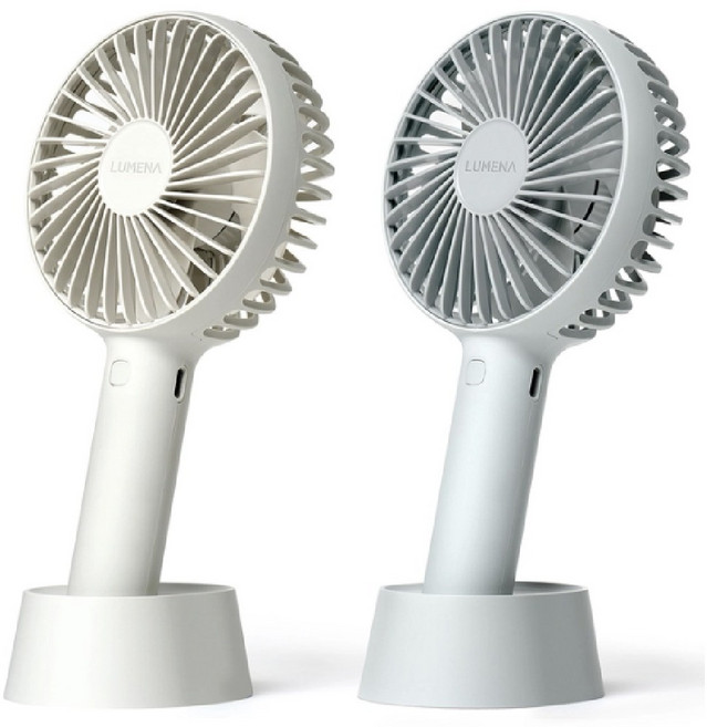 루메나 휴대용 무선 선풍기 FAN PRO 4 2 개입 - 아쿠아그레이+크림화이트