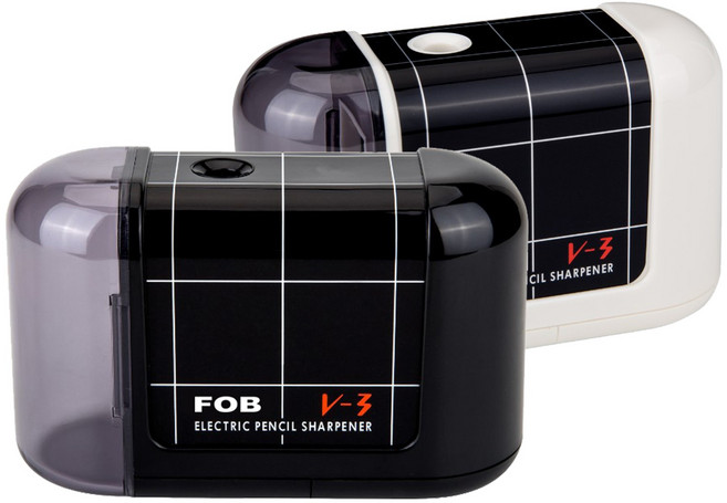 포비월드 휴대용 V3전동연필깎이, 1개, 블랙