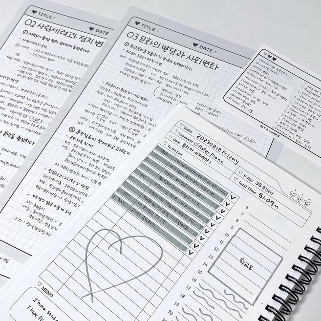 셋어레코드 무채색 노트패드, 3.스페이스 블랙 가로 모눈노트