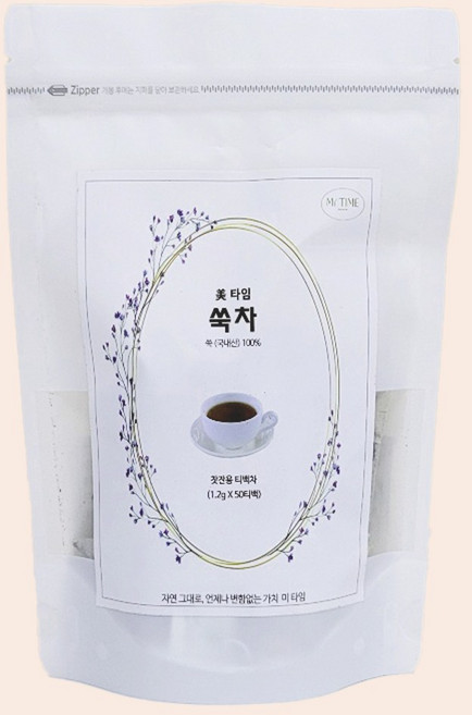 미타임 국산 쑥차 티백차 PLA 티백, 1개, 50개입, 1.2g