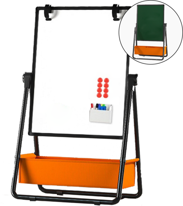 하루아즈 접이식 화이트보드 미니 붙이는 자석 화이트보드 양면 칠판 분필, S(47*67cm) x 양면 화이트보드, 1개