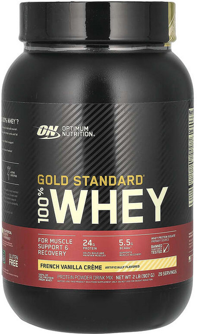 옵티멈뉴트리션 Gold Standard 100% Whey 프렌치 바닐라 크림 909g(2lbs), 1개, 909g