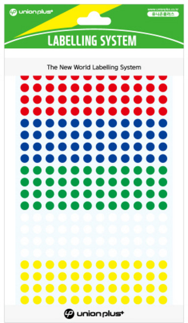 유니온 원형스티커일반(303-1 혼합) 5mm
