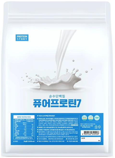 프로틴스토리 맛있는 단백질 퓨어프로틴7, 3kg, 1개, 네츄럴(무맛) - 쿠팡
