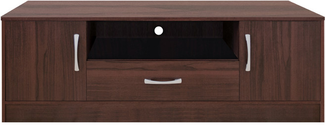 HOPMA 現代二門一抽電視櫃 F-2D124, 胡桃木