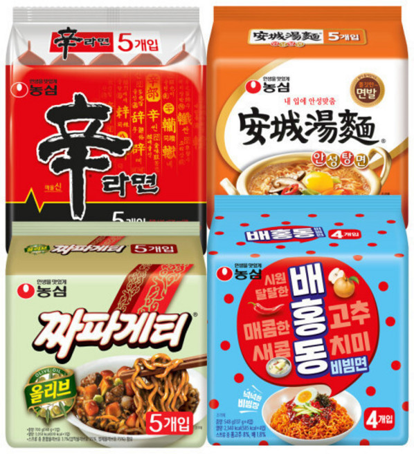 신배안짜(신5 안5 짜5 배홍동비빔면4), 19개